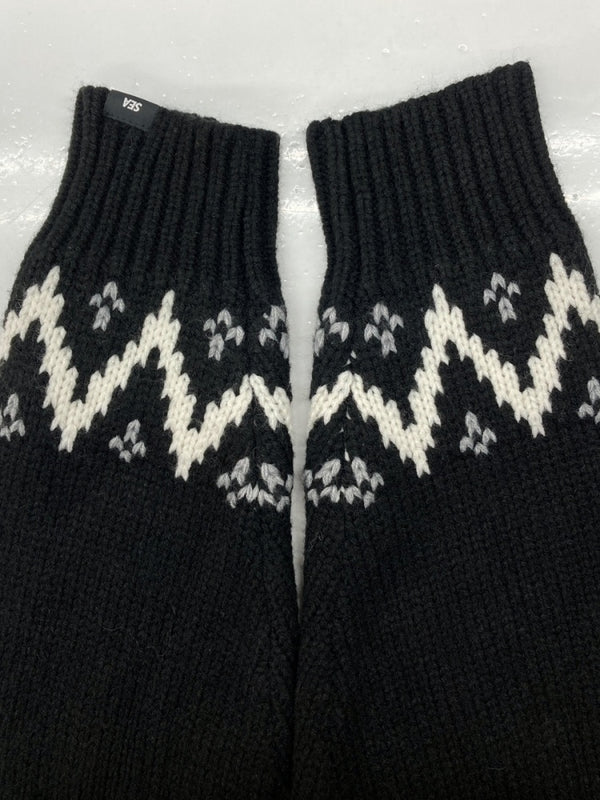 ウィンダンシー WIND AND SEA NORDIC SWEATER ノルディック セーター ニット クルーネック 厚手  WDS-O-WKN-23-Q2-KN-03 セーター 総柄 ブラック Lサイズ 104MT-603