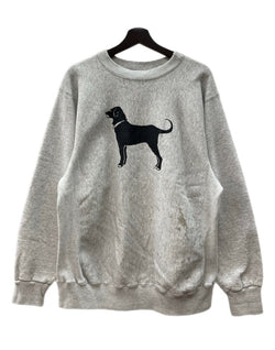 ザブラックドッグ The Black Dog 90s CREWNECK SWEATSHIRT クルーネック スウェットシャツ ブラックドッグ USA製 ヴィンテージ トレーナー 裏起毛 灰 スウェット プリント グレー Lサイズ 104MT-2215