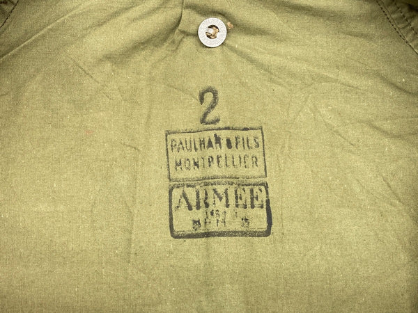 ミリタリー Military Item フランス軍 M35 モーターサイクルコート FRENCH ARMY M-35 MOTOR CYCLE COAT サイズ 2 コート 無地 カーキ 104MT-1045