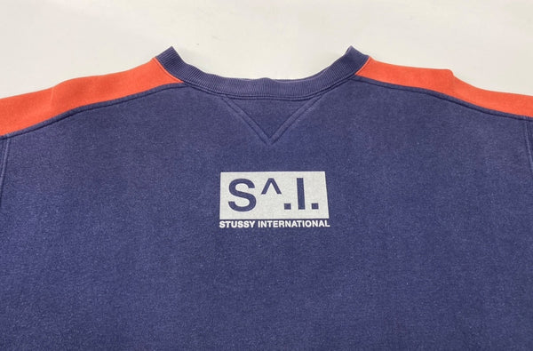 ステューシー STUSSY OLD 紺タグ Sweat Shirt STUSSY INTERNATIONAL スウェット 紺 スウェット ワンポイント ネイビー Lサイズ 104MT-1820