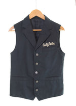 ワコマリア WACKO MARIA アンコンベルト ツイル 刺繍 バックロゴ ベスト ベスト ブラック Mサイズ 103MT-2751