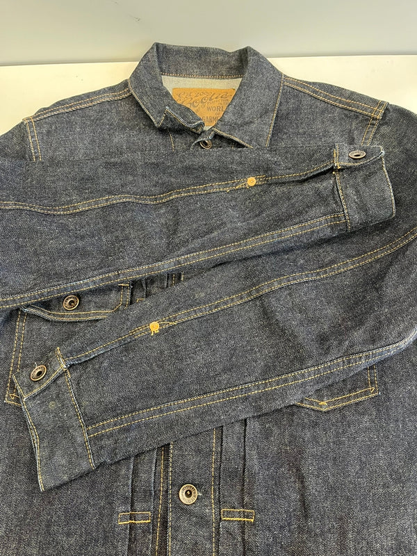 クーティープロダクションズ COOTIE PRODUCTIONS 2ndタイプデニムジャケット 濃紺 赤耳 リジット ジャケット ブルー Lサイズ 101MT-4893