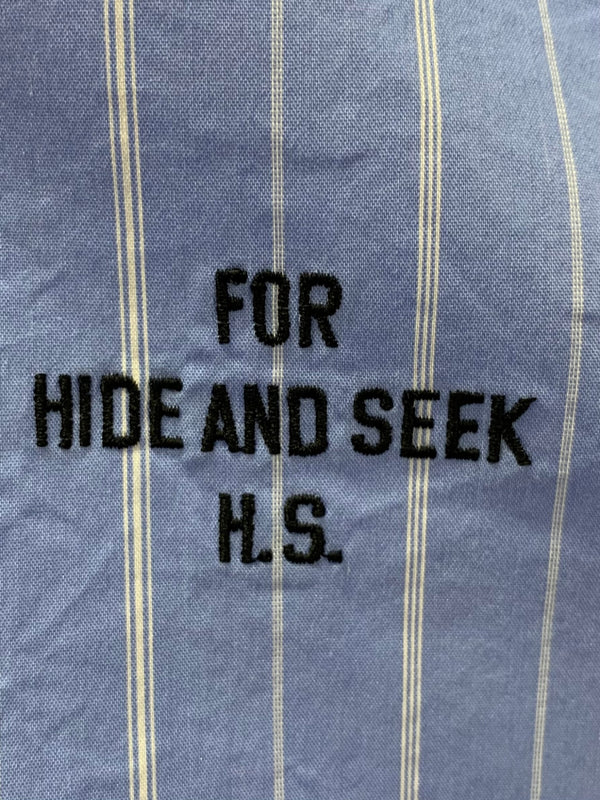 ハイドアンドシーク HIDE AND SEEK 24ss B.D. L/S Shirt 長袖シャツ ストライプ ブルー Lサイズ 201MT-3797