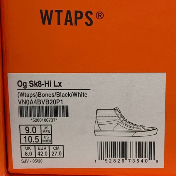 バンズ VANS WTAPS OG SK8-Hi LX VN0A4BVB20P1 メンズ靴 スニーカー ブラック 27.0cmサイズ 201-shoes1262