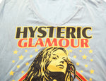 ヒステリックグラマー HYSTERIC GLAMOUR ヒスガール ビッグロゴ 長袖 カットソー ロンT 0221CL03 ロンT ブルー Sサイズ 103MT-3193