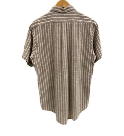 ヴィンテージ vintage 50's～60's 50年代 60年代 PENNEY’S ペニーズ ストライプシャツ ネップ ボタンダウン B.D. SHIRT 半袖シャツ ベージュ Lサイズ 101MT-4127