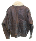 ラッキーストライク LUCKY STRIKE G-1 Flight Jacket SHEEP SKIN LEATHER JACKET フライト ジャケット レザー 襟 ボア ボアライナー 7571-5385 L ジャケット ブラウン 103MT-3182