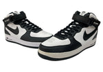 ナイキ NIKE 21年製 × STUSSY ステューシー AIR FORCE 1 07 MID SP エア フォース ミッド AF1 シューズ 白 黒 DJ7840-002 メンズ靴 スニーカー ホワイト 29cm 104S-1043