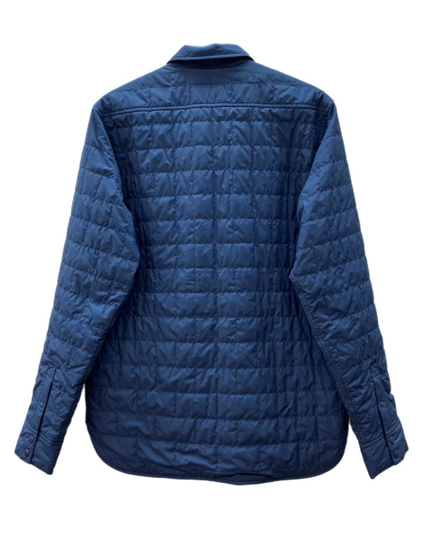 パタゴニア Patagonia 14AW REVERSIBLE QUILTING JACKET リバーシブル キルティング ジャケット 裏チェック ボタン アウター 紺 27500FA14 ジャケット ロゴ ネイビー Sサイズ 104MT-2157