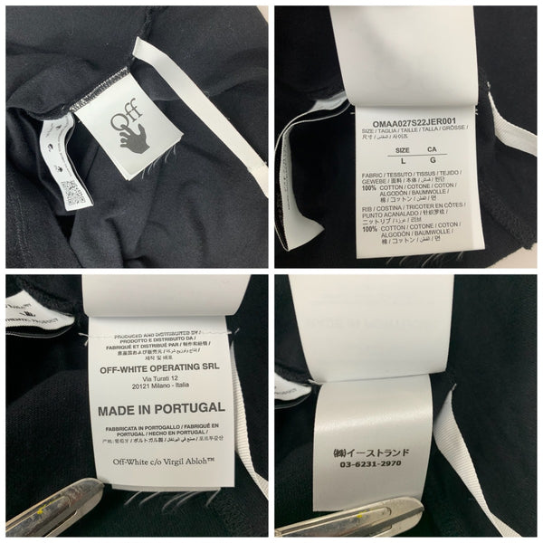 オフホワイト Off-White Caravaggio Lute Short Sleeve OMAA027S22JER001 Tシャツ ブラック Lサイズ 201MT-4804