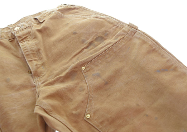 カーハート Carhartt DOUBLE FRONT WORK DUNGAREE ダブルニー ダック ペインターパンツ 34×30 茶 ボトムスその他 ブラウン 34 103MB-427