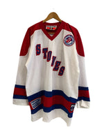 ヴィンテージ vintage 90s 90's ROLLING STONES 97-98 USA ツアーグッズ USA製 ゲームシャツ メッシュ ワッペン 白 ONE SIZE ロンT ホワイト 101MT-5250