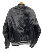 スイングスター Swingster 90s～ WhiteSOX stadium jacket ホワイトソックス スタジャン 黒 US古着 ジャケット ブラック Lサイズ 101MT-4612