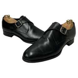 三陽山長 シングルモンク メンズ靴 ビジネスシューズ ブラック 26.5cmサイズ 201-shoes1144