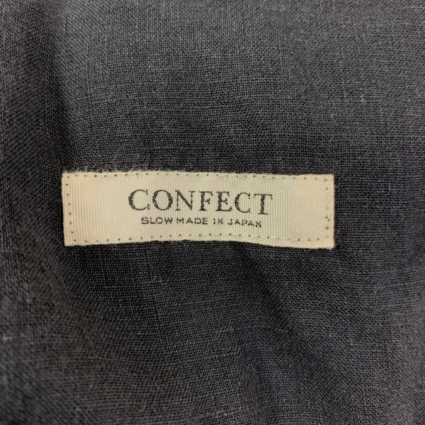 コンフェクト CONFECT リネン フルジップ ジャケット 02223-0059 ブラック Fサイズ 201MT-4062