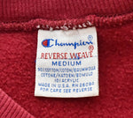 チャンピオン Champion 90’s Reverse Weave USA製 刺繍タグ  リバースウィーブ 目あり スウェット ワインレッド Mサイズ 103MT-997