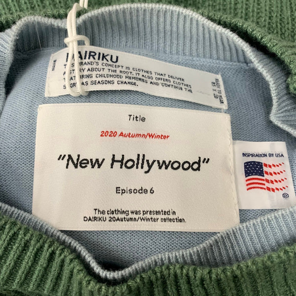 ダイリク DAIRIKU 20AW Layered Damage Knit セーター グリーン Fサイズ 201MT-4807