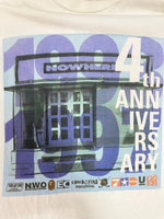 【曜日割引対象外】ヴィンテージ Vintage NOWHERE 4th Anniversary 4周年記念 Tシャツ  Tシャツ プリント ホワイト 101MT-2621