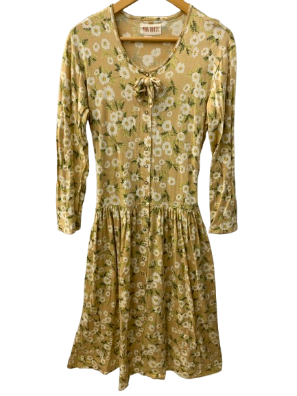 ピンクハウス PINK HOUSE ロングワンピース リボン ひなぎく ワンピース ベージュ 201LT-436