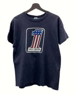 ヴィンテージ vintage 70s Harley Davidson ハーレー ダビッドソン No.1 T-SHIRT Tシャツ Champion バータグ 星条旗 両面プリント 黒 Tシャツ プリント ブラック Lサイズ 104MT-1184