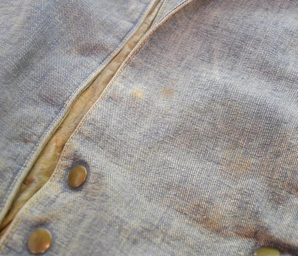 ゲス GUESS 80s レザー切替 デニムジャケット Made in USA 80's Gジャン USA製 ジャケット ブルー Lサイズ 103MT-3395