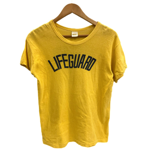 ラッセルアスレチック RUSSELL ATHLETIC 70's 70年代 金タグ後期 LIFEGUARD 染み込みプリント シングルステッチ VINTAGE ヴィンテージ MADE IN USA アメリカ製 Tシャツ イエロー Mサイズ 101MT-4648