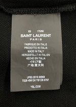 サンローラン Saint Laurent SL STAR POLO 半袖 ポロシャツ 星 月 鹿の子 カットソー YSL 黒 454124 YB1DS 半袖ポロシャツ プリント ブラック XSサイズ 104MT-1339