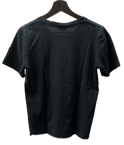 サンローラン Saint Laurent 17SS コットン クルーネック COTTON CREWNECK TEE 半袖 カットソー イタリア製 ワンポイント BLACK 黒 UP53 2017 00843 Tシャツ ロゴ ブラック XSサイズ 104LT-112
