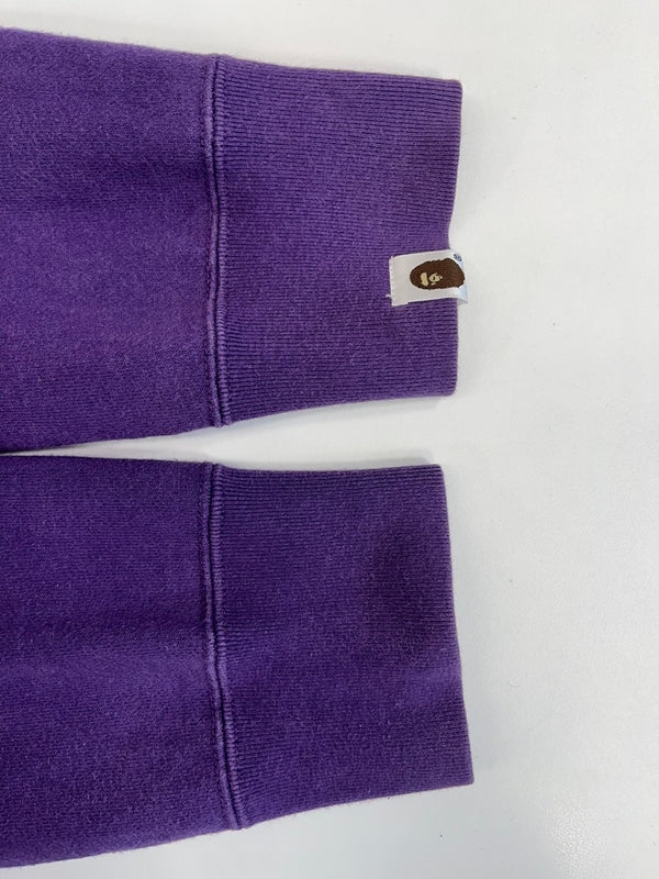 ア ベイシング エイプ A BATHING APE BABY MILO ベイビーマイロ フルジップパーカー フーディ 紫  XL パーカ パープル LLサイズ 101MT-5074