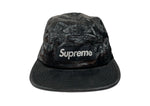 シュプリーム SUPREME 18SS Coated Linen Camp Cap ジェット キャップ Boxlogo 帽子 ハット 黒 帽子 メンズ帽子 キャップ ロゴ ブラック Fサイズ 104H-62
