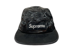 シュプリーム SUPREME 18SS Coated Linen Camp Cap ジェット キャップ Boxlogo 帽子 ハット 黒 帽子 メンズ帽子 キャップ ロゴ ブラック Fサイズ 104H-62