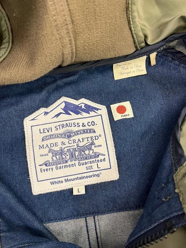 リーバイス Levi's Levi’s Made & Crafted® × White Mountaineering ホワイトマウンテニアリング MODS COAT モッズコート アウター デニム切替 ジャケット ブルー Lサイズ 101MT-5288