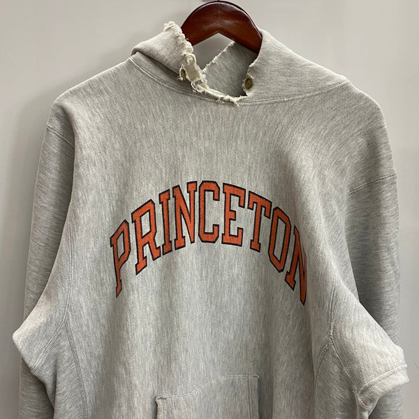 【曜日割引対象外】 チャンピオン Champion 80's REVERSE WEAVE USA製 トリコタグ 染み込み PRINCETON パーカ グレー XLサイズ 201MT-3659 VB