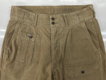 ダブルアールエル RRL WORK PANTS ワーク パンツ カーゴ ボタンフライ ズボン Ralph Lauren 緑 無地 ボトムスその他 カーキ サイズ 32/32 104MB-378