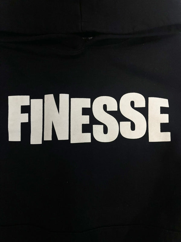フィネス FINESSE ロゴプリント フーディ パーカー 黒 パーカ ブラック Mサイズ 101MT-4866