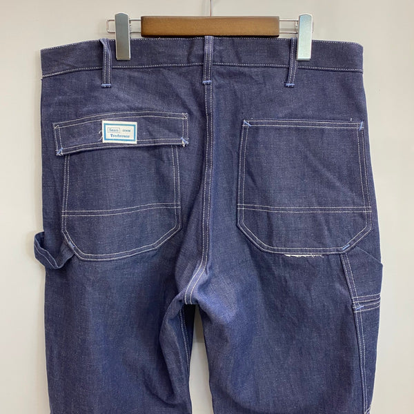 【曜日割引対象外】 ヴィンテージ vintage 70's シアーズ Sears ペインターパンツ デニム ブルー 38×32サイズ 201MB-882 VB
