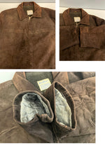 ヴィンテージ vintage 50’s~60's 50~60年代 Marc Mitchell ヌバックレザー スポーツジャケット SCOVILL ZIPPER DuPont Quilon - ジャケット ブラウン 101MT-4752