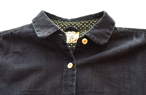 ブルートリック BLUE TRICK OKAYAMA 岡山 刺し子 ショップコート シャツ 4791 コート ブルー LLサイズ 103MT-1794