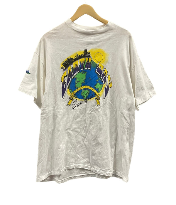 US US古着 90's 90年代 Hanes Intel インテル EARTH DAY アースデイ 企業モノ プロモーション アドバタイジング  MADE IN USA アメリカ製 VINTAGE ヴィンテージ XL Tシャツ ホワイト LLサイズ 101MT-4940