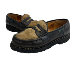 パラブーツ Paraboot International Gallery BEAMS インターナショナルギャラリービームス別注 レザーコインローファー ブラック系 メンズ靴 ローファー サイズ7 A 101sh-2095