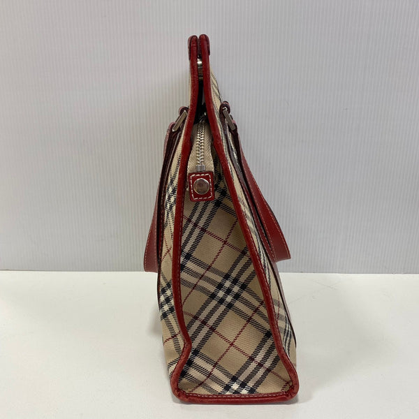 バーバリー Burberry BLUE LABEL ノバチェック トートバッグ バッグ レディースバッグ トートバッグ チェック レッド 201goods-455