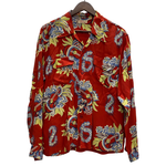 【曜日割引対象外】 サンサーフ SUN SURF アロハシャツ L/S RAYON ALOHA SHIRT SS20084 長袖シャツ レッド Mサイズ 201MT-4395 VB