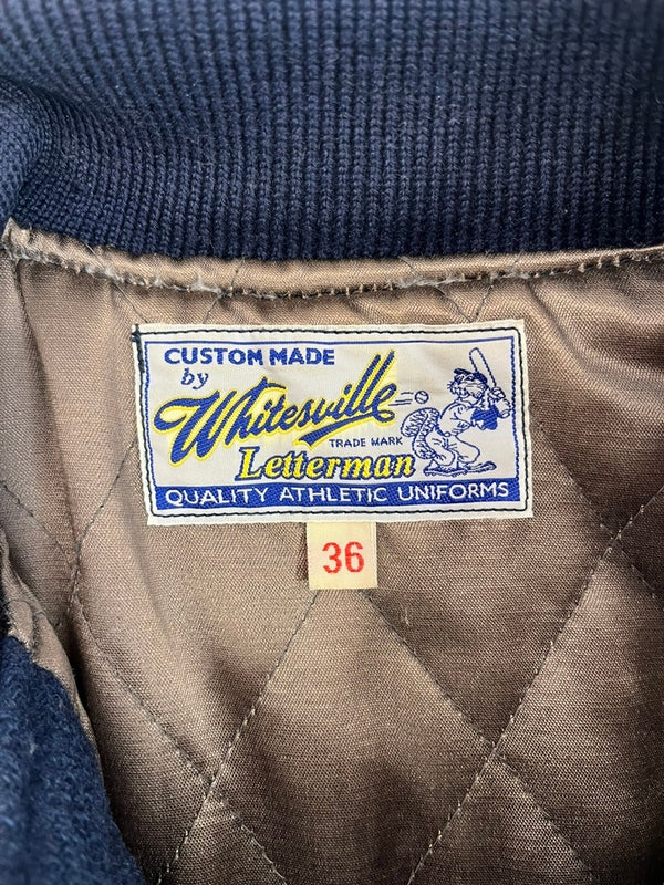 ホワイツビル Whitesville スタジャン ウール 紺 WV10733/734 表記サイズ36 ジャケット ネイビー 101MT-4634