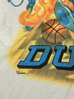 US US古着 90s 90's CARIBBEAN SOUL ©1992 DUKE GREAT BALLS OF FIRE 袖裾シングルステッチ USA製 MADE IN USA Tシャツ プリント ホワイト Mサイズ 101MT-2529