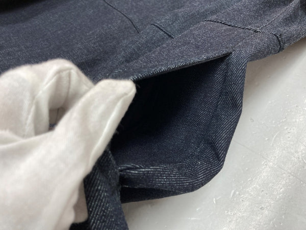 コムデギャルソン COMME des GARCONS トリコ tricot 2015年製 ルック3 半袖 ダンガリー デニム クルーネック ロング ポケット インディゴ INDIGO TP-O002 ワンピース 無地 ネイビー Sサイズ 104LT-139