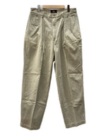 ダブルアールエル RRL 90s TACK CHINO PANTS タック チノ パンツ ジップフライ ワーク トラウザーズ 三ツ星タグ USA製 Ralph Lauren 薄茶 無地 チノパン ベージュ 33×31 104MB-343