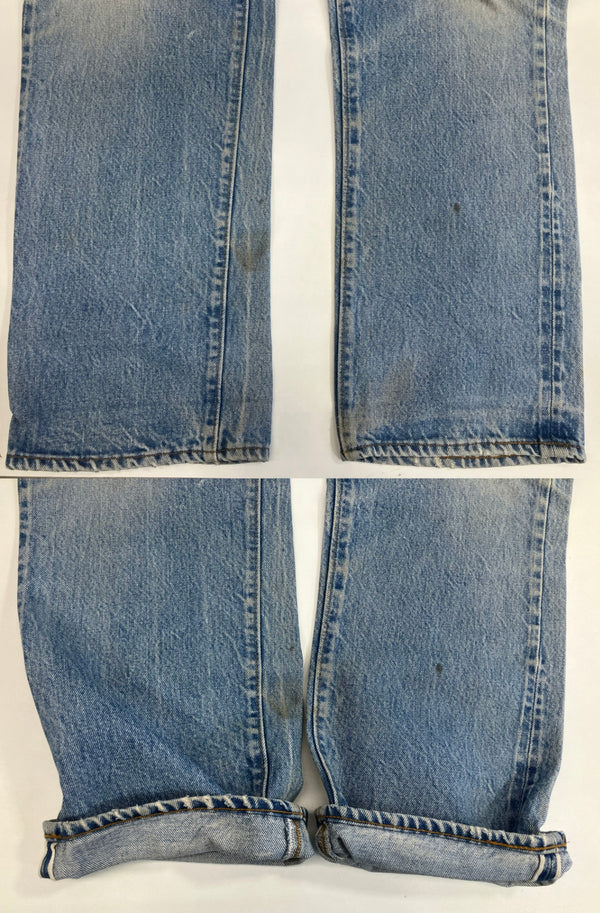 リーバイス Levi's 80's 80年代 501 黒カン 赤耳 ボタン裏524刻印 VINTAGE ヴィンテージ デニム ブルー - 101MB-647