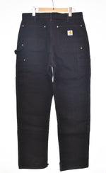 カーハート Carhartt ダブルニー ダックペインター パンツ ワークパンツ 33×34 デニム ブラック 103MB-673