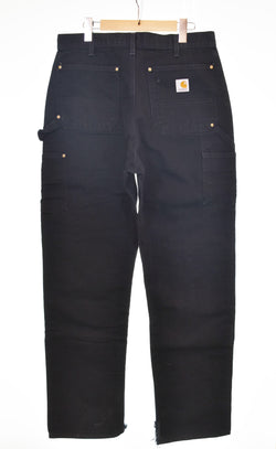カーハート Carhartt ダブルニー ダックペインター パンツ ワークパンツ 33×34 デニム ブラック 103MB-673