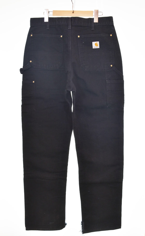 カーハート Carhartt ダブルニー ダックペインター パンツ ワークパンツ 33×34 デニム ブラック 103MB-673